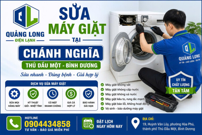 Sửa máy giặt Chánh Nghĩa Thủ Dầu Một Bình Dương