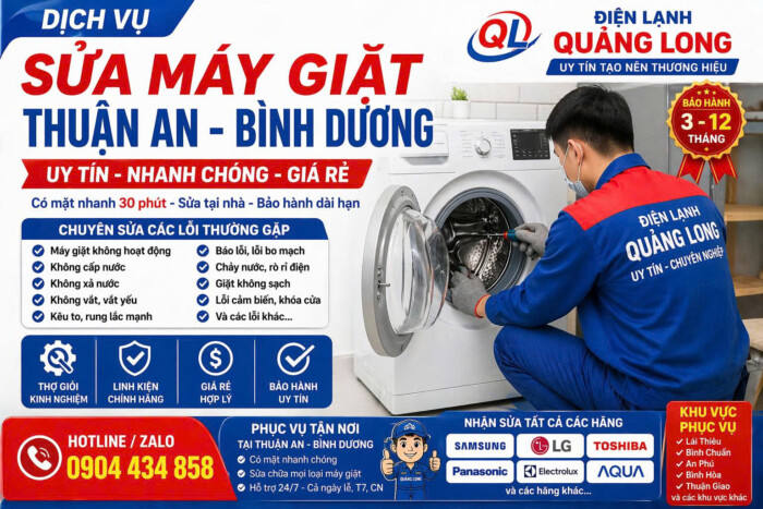 Sửa máy giặt tại Thuận An