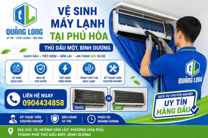 Vệ Sinh Máy Lạnh Tại Phú Hòa