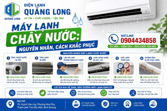 Máy Lạnh Chảy Nước