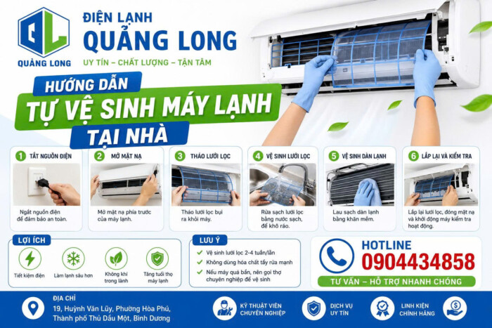 vệ sinh máy lạnh tại nhà