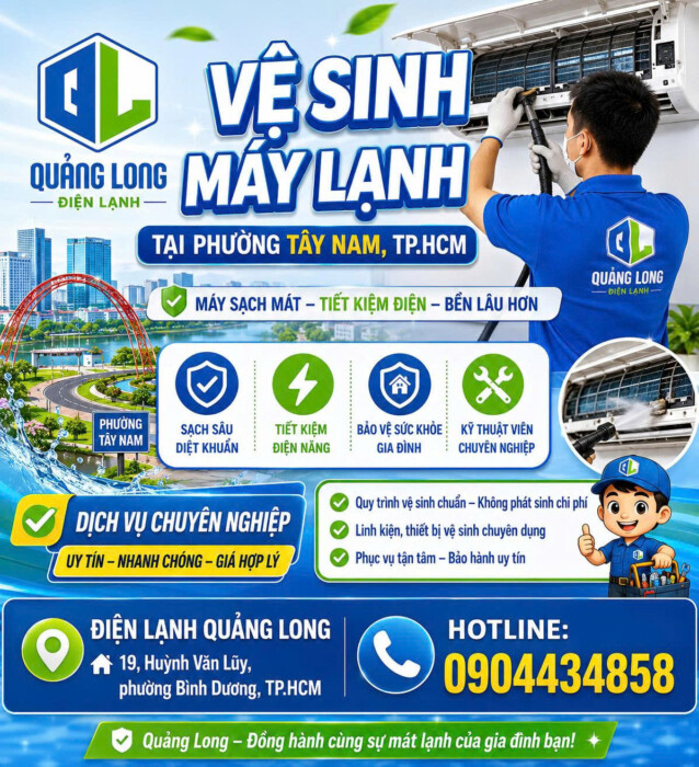 Vệ Sinh Máy Lạnh Tại Phường Tây Nam