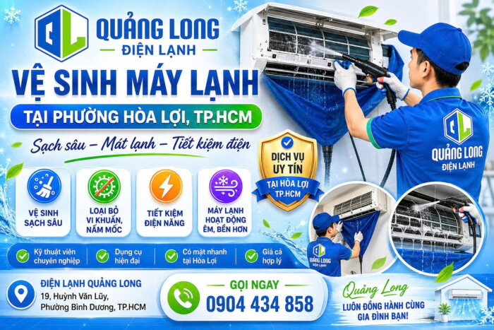 Vệ Sinh Máy Lạnh Tại Phường Hòa Lợi