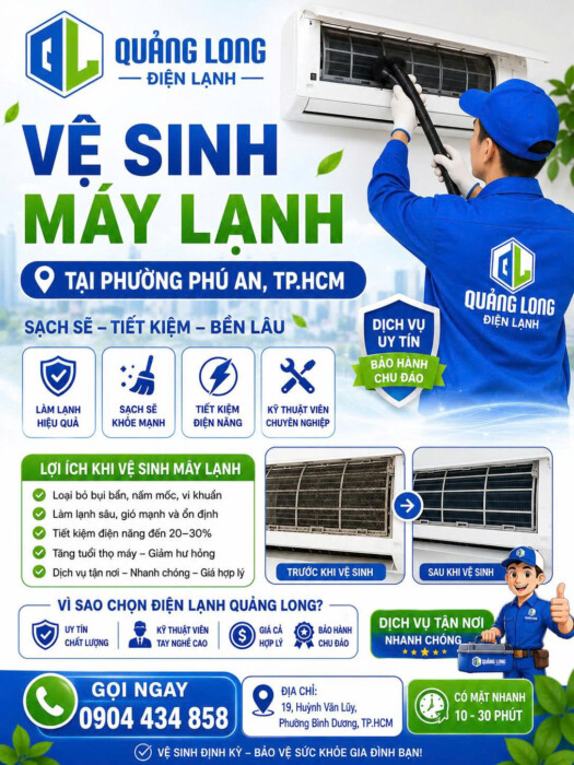 Vệ Sinh Máy Lạnh Tại Phường Phú An