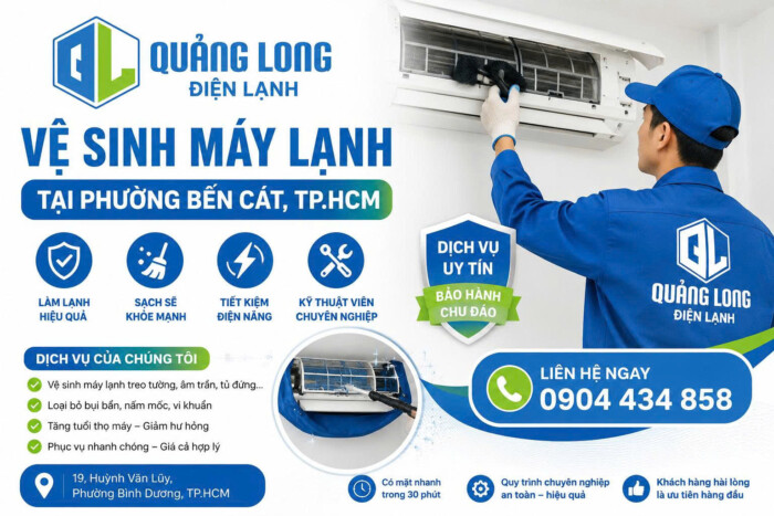 Vệ Sinh Máy Lạnh Tại Phường Bến Cát