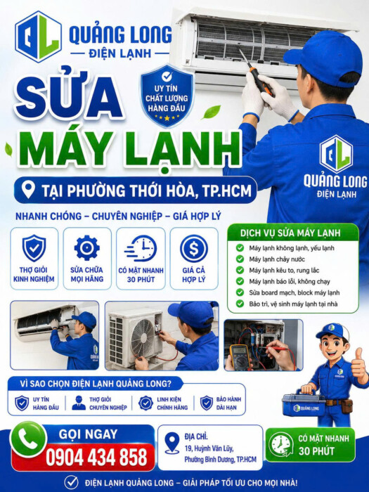 Sửa Máy Lạnh Tại Phường Thới Hòa