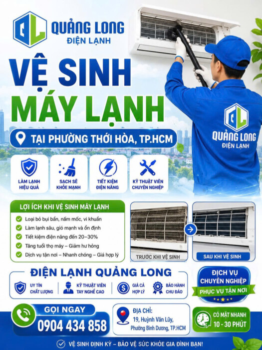 Vệ Sinh Máy Lạnh Tại Phường Thới Hòa