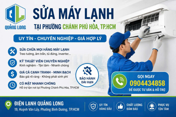 Sửa Máy Lạnh Tại Phường Chánh Phú Hòa